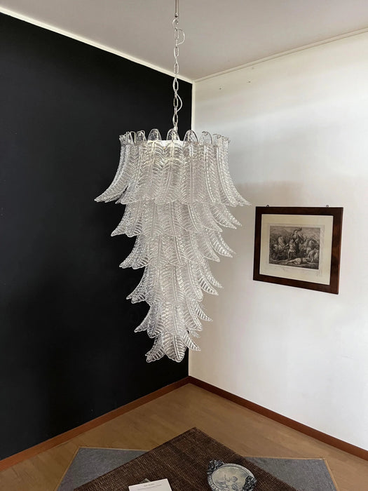 Murano Transparent Felch Spiral Chandelier-DWHOME
