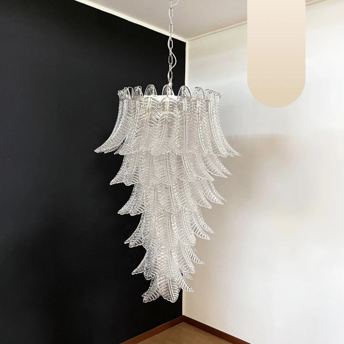 Murano Transparent Felch Spiral Chandelier-DWHOME