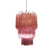 Murano Triedri Prisms Pink Chandelier-DWHOME