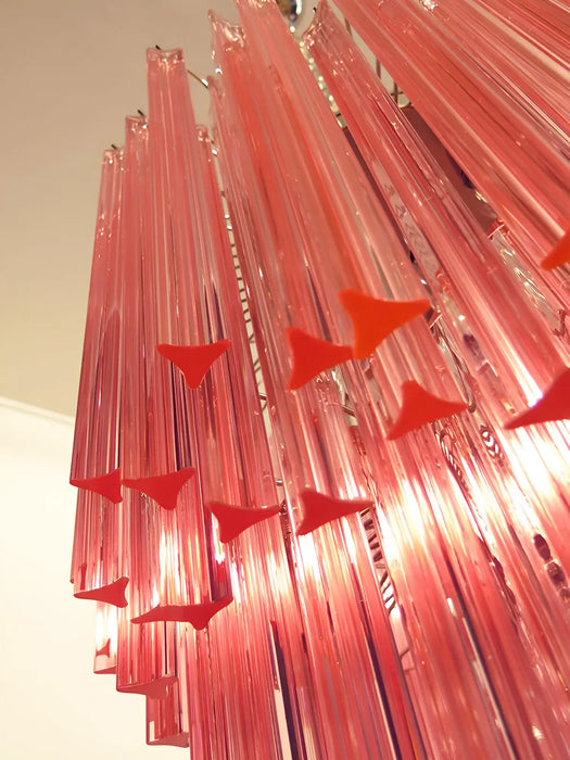 Murano Triedri Prisms Pink Chandelier-DWHOME