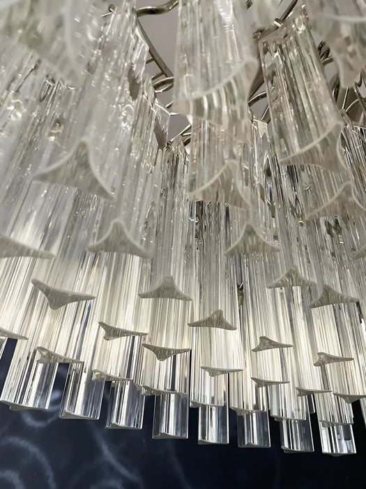 Murano Round Prisms Transparent Chandelier-DWHOME