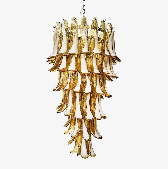 Murano Amber Petals Spiral Chandelier - DWHOME