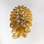 Murano Amber Petals Spiral Chandelier-DWHOME