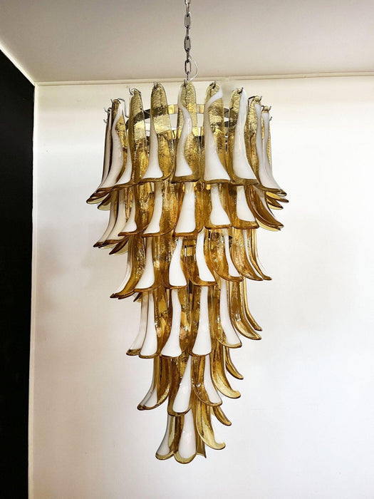 Murano Amber Petals Spiral Chandelier - DWHOME