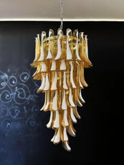 Murano Amber Petals Spiral Chandelier-DWHOME