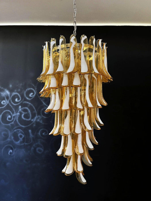 Murano Amber Petals Spiral Chandelier - DWHOME