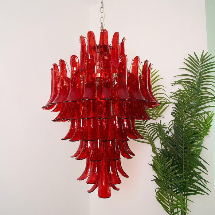 Murano Crimson Cascade Chandelier - DWHOME