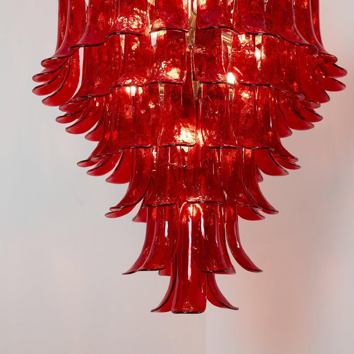 Murano Crimson Cascade Chandelier - DWHOME