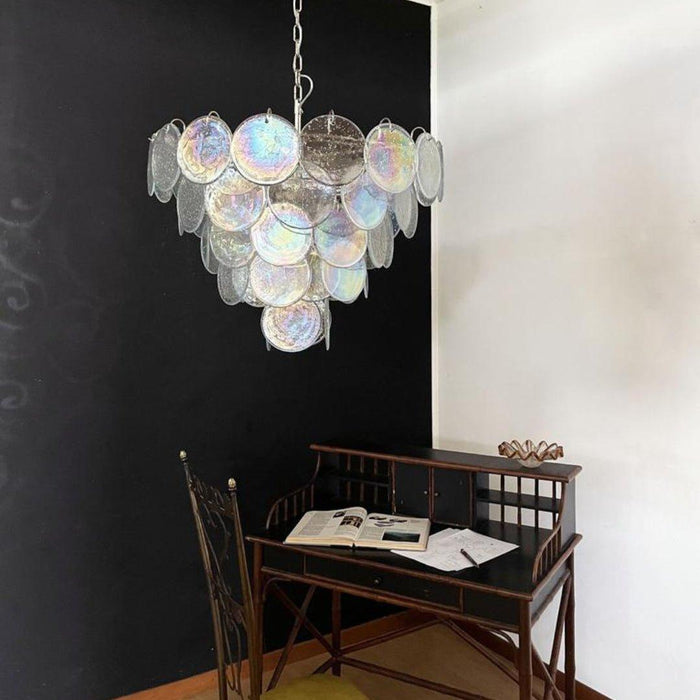 Murano Disc Iridescent Chandelier - DWHOME