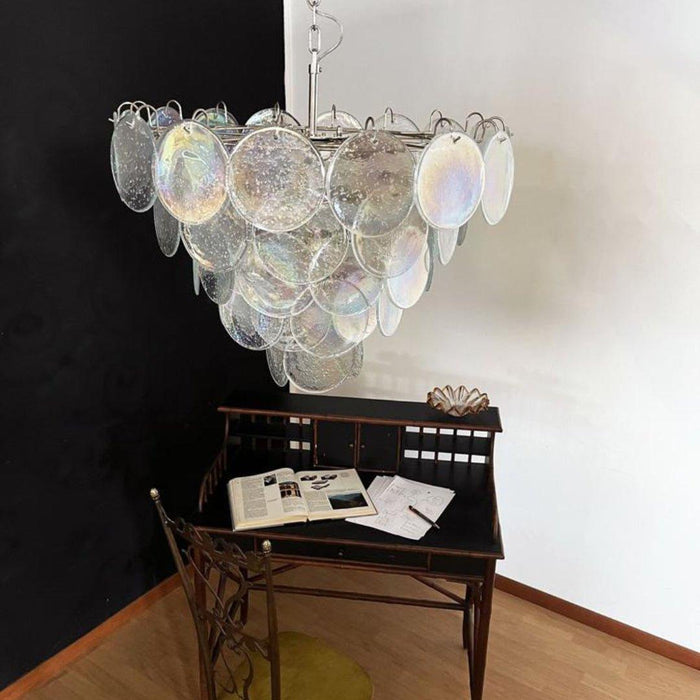 Murano Disc Iridescent Chandelier - DWHOME