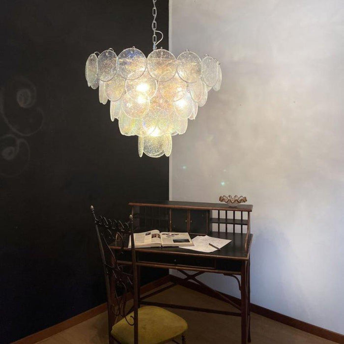 Murano Disc Iridescent Chandelier - DWHOME