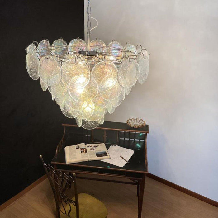 Murano Disc Iridescent Chandelier - DWHOME