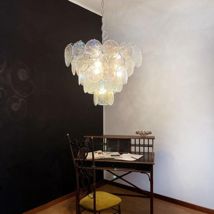 Murano Disc Iridescent Chandelier - DWHOME