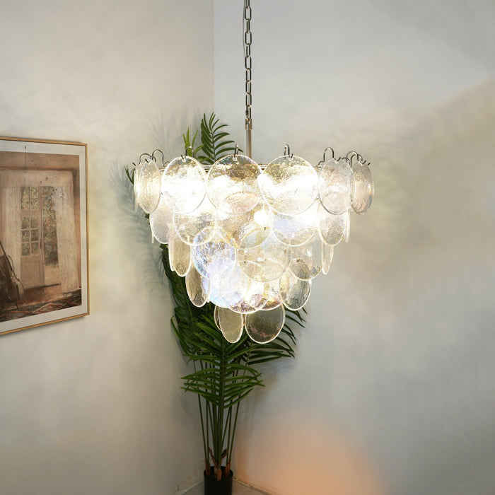 Murano Disc Iridescent Chandelier - DWHOME