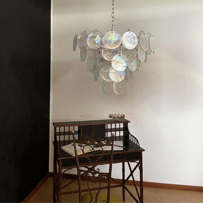 Murano Disc Iridescent Chandelier - DWHOME