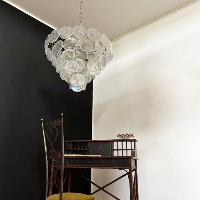 Murano Disc Iridescent Chandelier - DWHOME