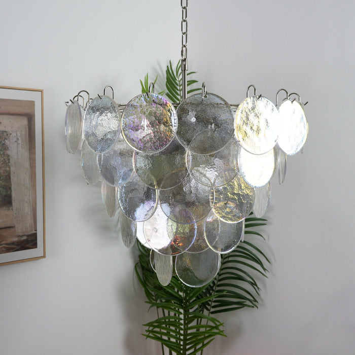 Murano Disc Iridescent Chandelier - DWHOME