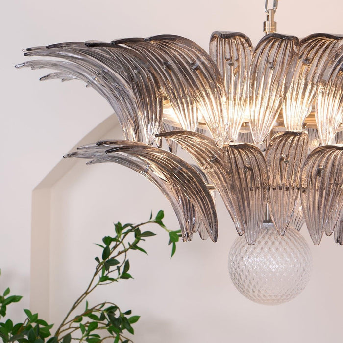 Murano Palmette Transparent Chandelier - DWHOME