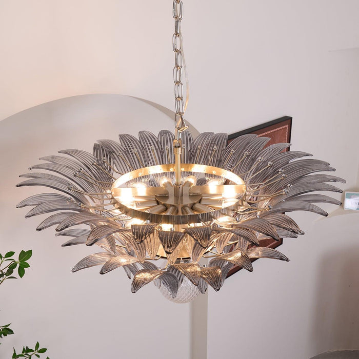 Murano Palmette Transparent Chandelier - DWHOME