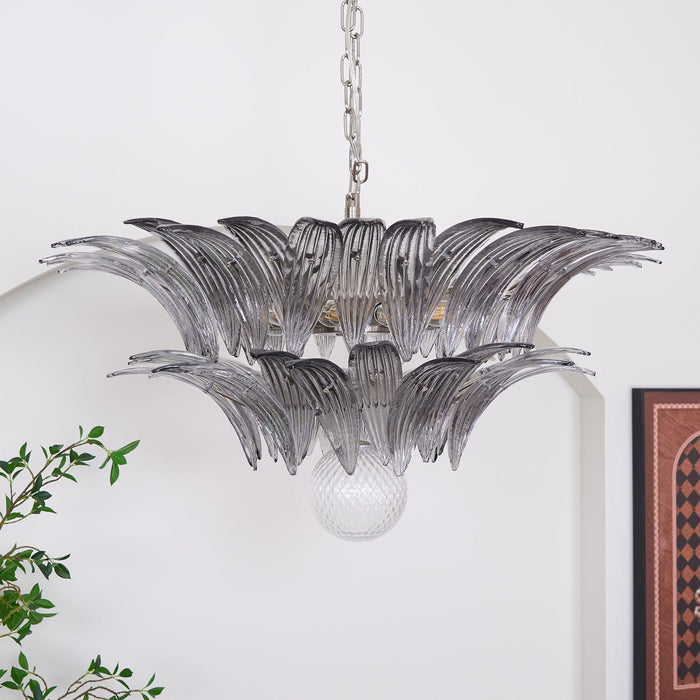 Murano Palmette Transparent Chandelier - DWHOME