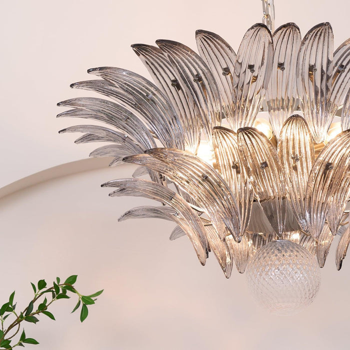 Murano Palmette Transparent Chandelier - DWHOME