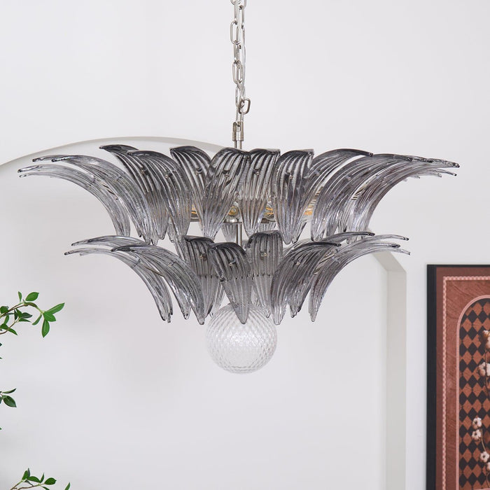 Murano Palmette Transparent Chandelier - DWHOME