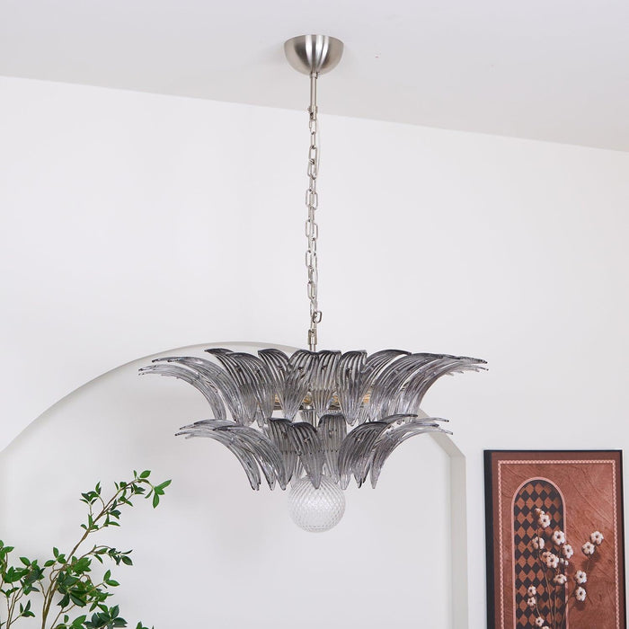 Murano Palmette Transparent Chandelier - DWHOME