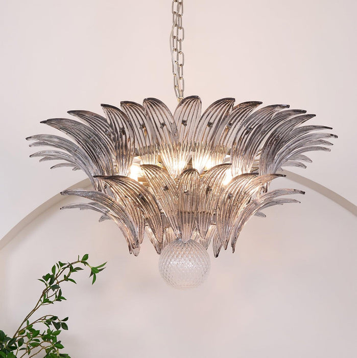 Murano Palmette Transparent Chandelier - DWHOME