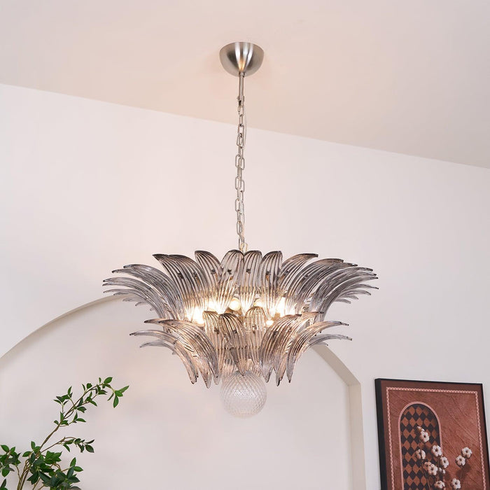 Murano Palmette Transparent Chandelier - DWHOME