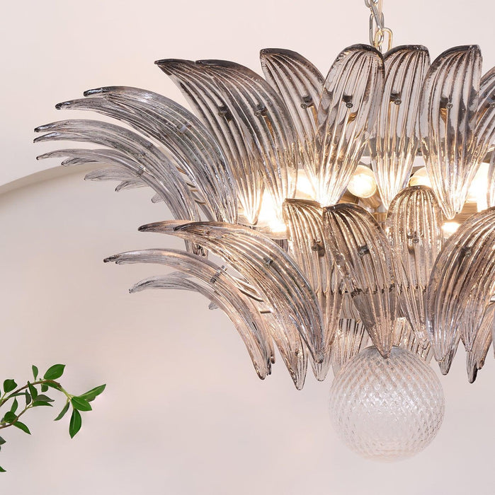 Murano Palmette Transparent Chandelier - DWHOME