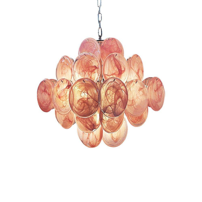 Murano Pink Disks Chandelier - DWHOME