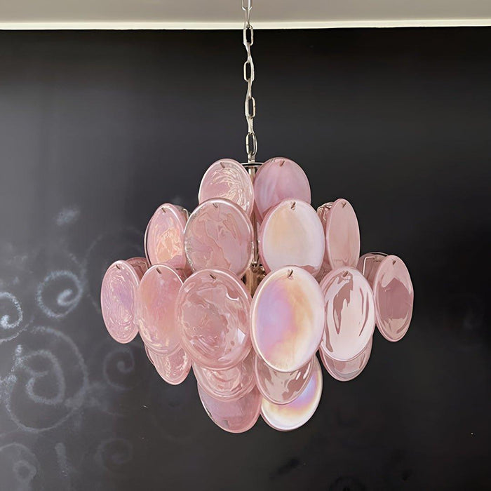 Murano Pink Disks Chandelier - DWHOME