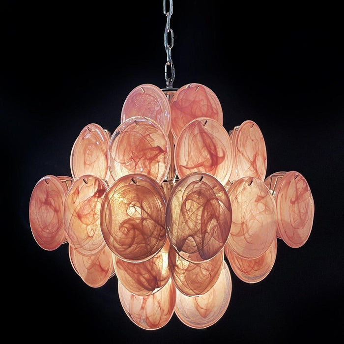 Murano Pink Disks Chandelier - DWHOME