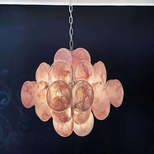 Murano Pink Disks Chandelier - DWHOME