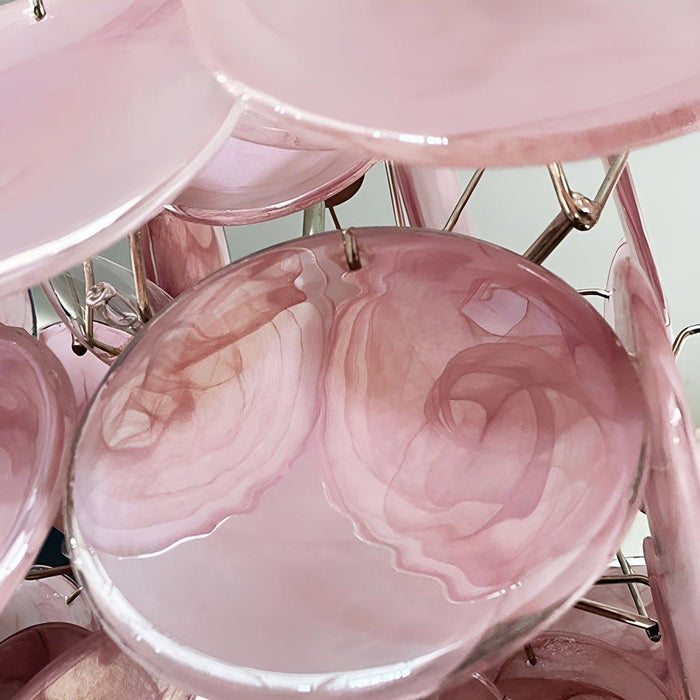 Murano Pink Disks Chandelier - DWHOME