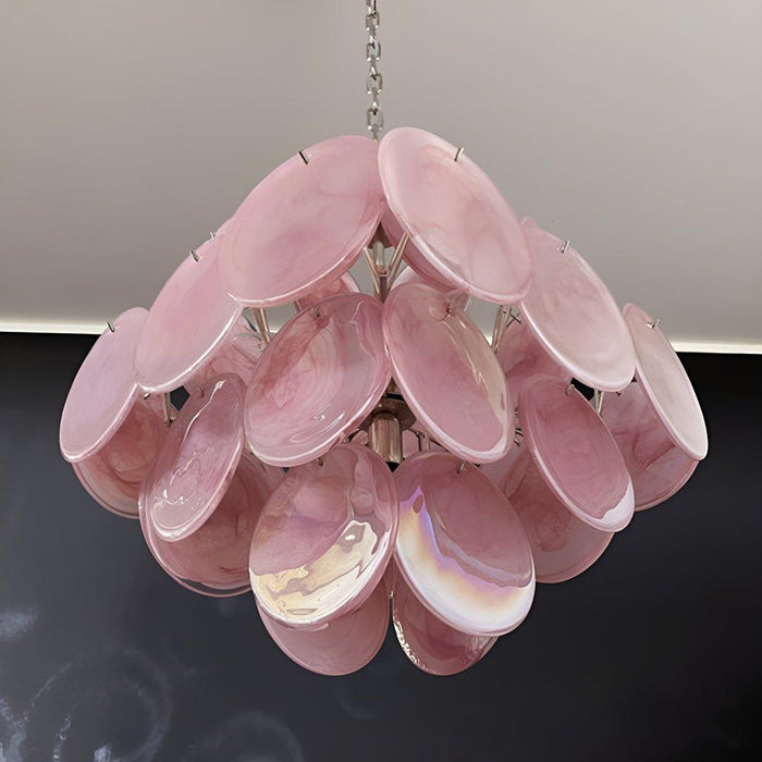 Murano Pink Disks Chandelier - DWHOME