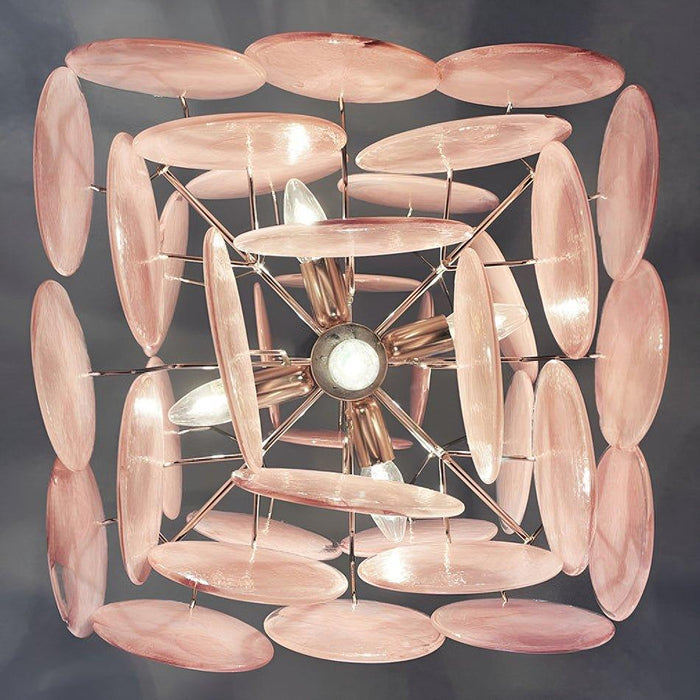 Murano Pink Disks Chandelier - DWHOME