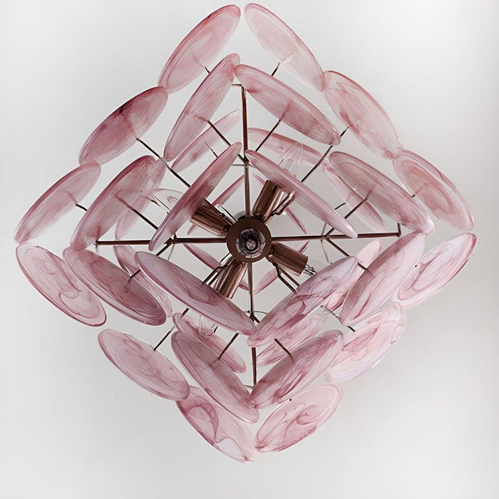 Murano Pink Disks Chandelier - DWHOME