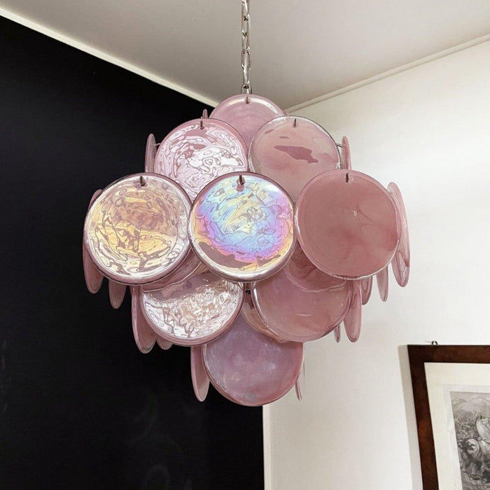 Murano Pink Disks Chandelier - DWHOME