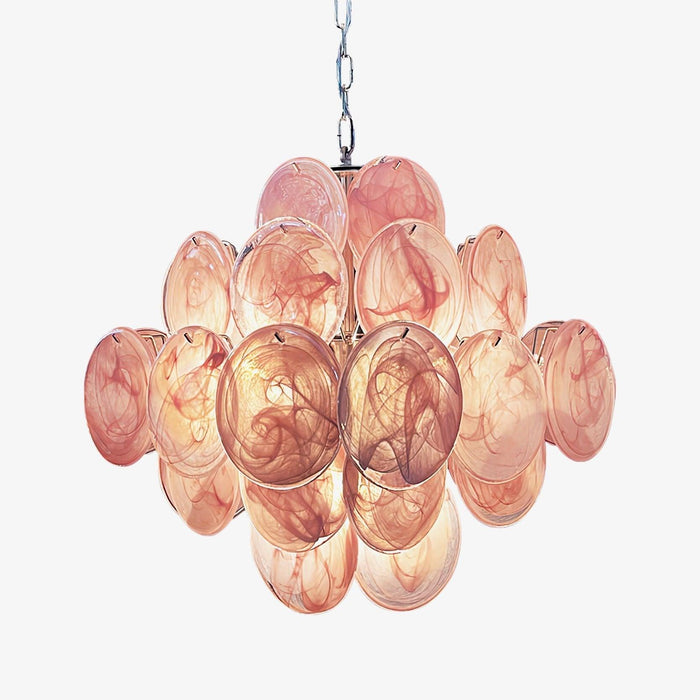 Murano Pink Disks Chandelier - DWHOME