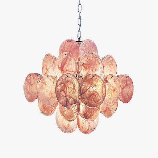 Murano Pink Disks Chandelier - DWHOME