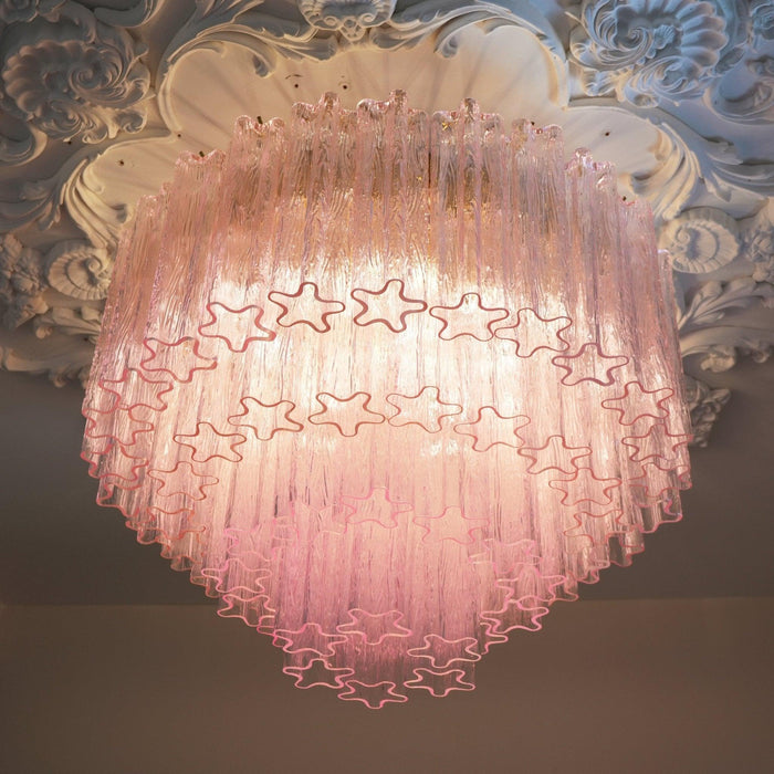 Murano Pink Glass Ceiling Light - DWHOME