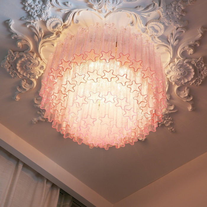 Murano Pink Glass Ceiling Light - DWHOME