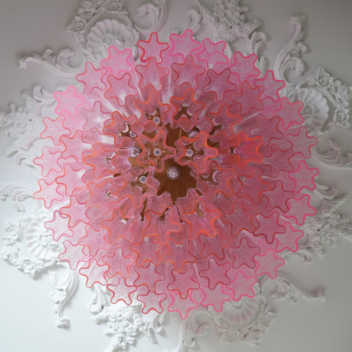 Murano Pink Glass Ceiling Light - DWHOME