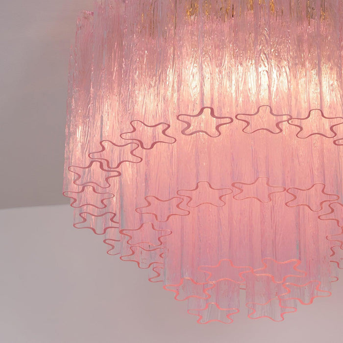 Murano Pink Glass Ceiling Light - DWHOME