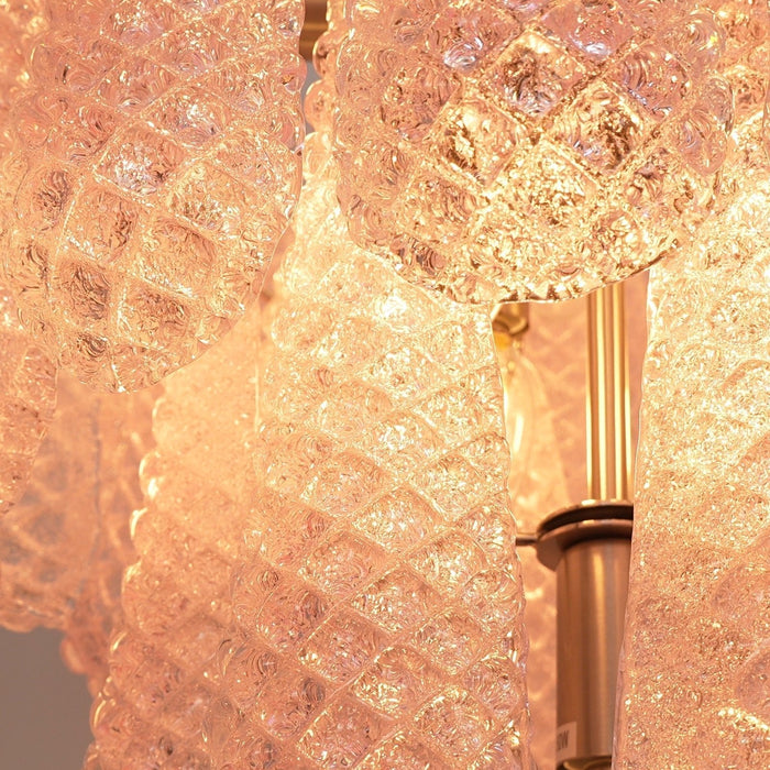 Murano Pink Glass Dewdrop Chandelier-DWHOME