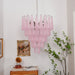 Murano Pink Glass Dewdrop Chandelier-DWHOME