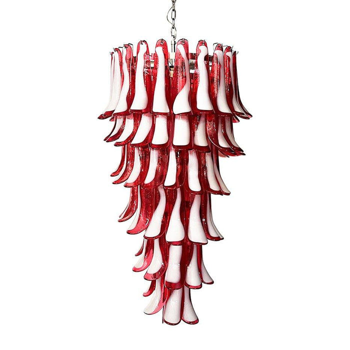 Murano Red Petals Spiral Chandelier - DWHOME