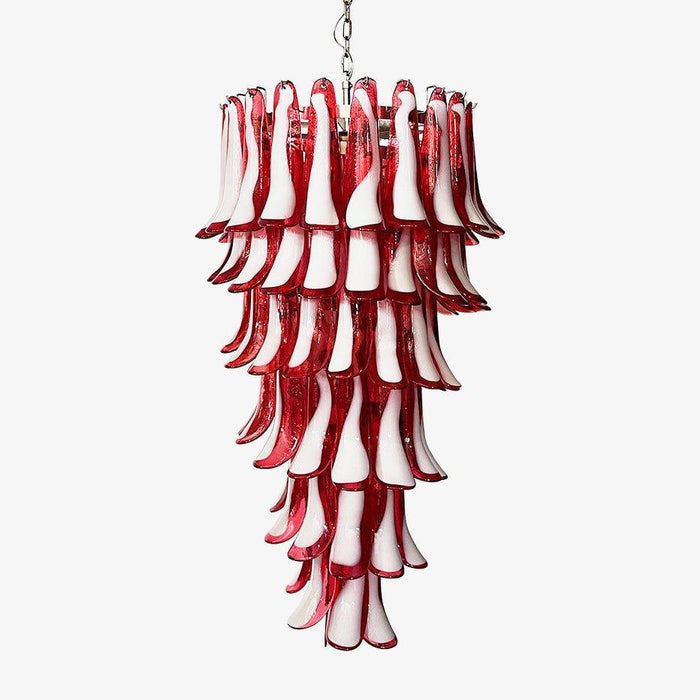 Murano Red Petals Spiral Chandelier - DWHOME