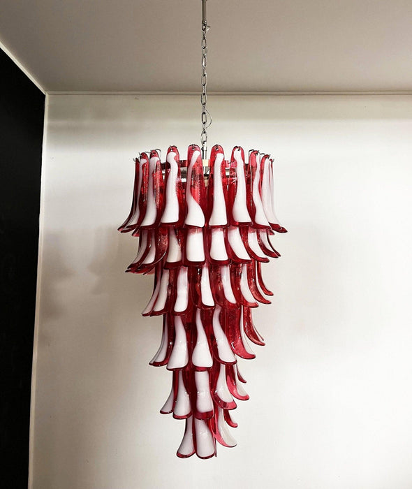 Murano Red Petals Spiral Chandelier - DWHOME